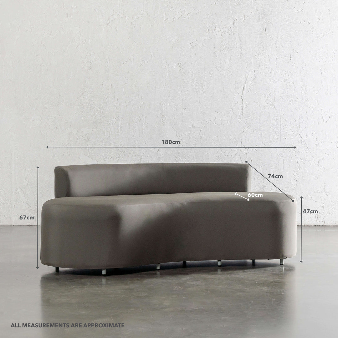LAS COSTES OUTDOOR 2 SEATER SOFA  |  PORTLAND STONE | APPROXIMATE DIMENSIONS
