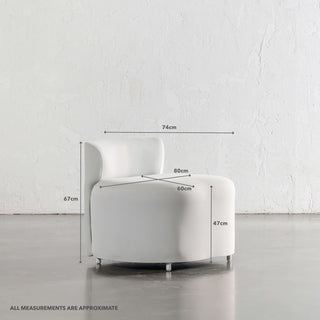 LAS COSTES OUTDOOR ARMCHAIR  |  LIMED GAUZE | APPROXIMATE DIMENSIONS