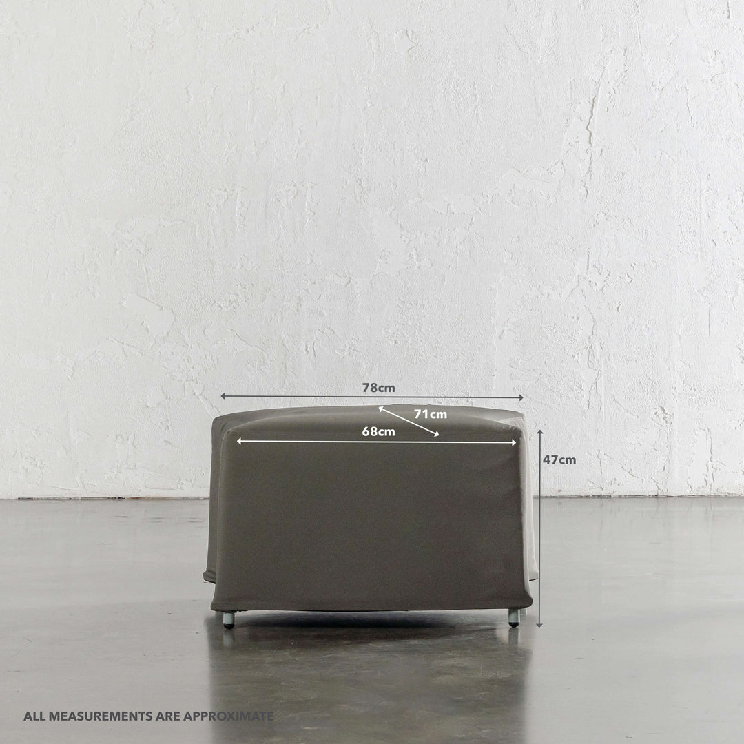 LAS COSTES OUTDOOR OTTOMAN  |  PORTLAND STONE | APPROXIMATE DIMENSIONS