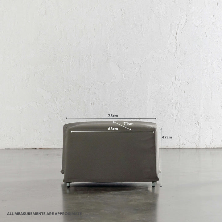 LAS COSTES OUTDOOR OTTOMAN  |  PORTLAND STONE | APPROXIMATE DIMENSIONS