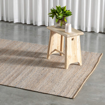 LATENZA JUTE RUNNERS + RUGS  |  NATURAL JUTE + GREY