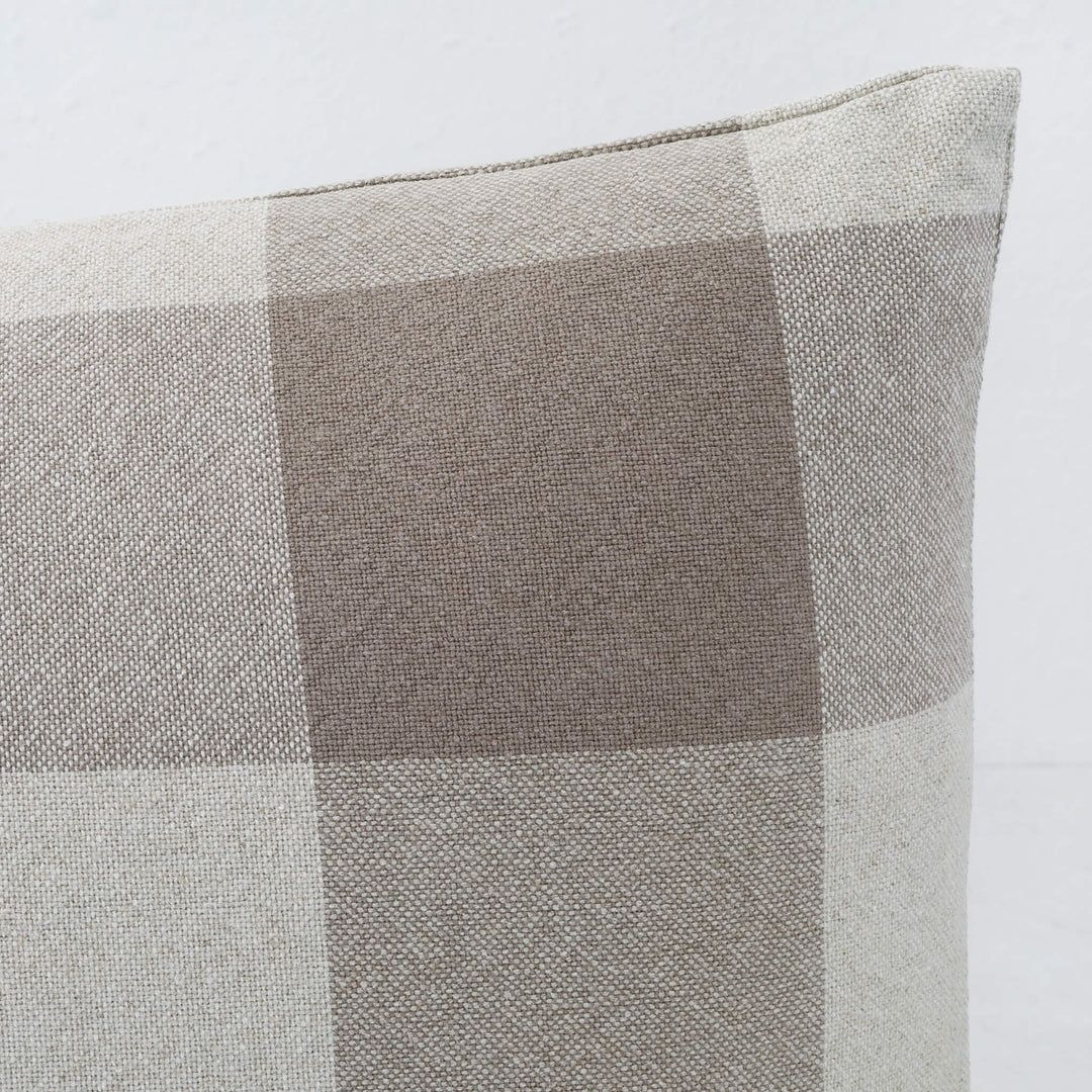 LA ROUVIERE CHECK LINEN CUSHION BUNDLES | NATURAL + TAUPE CHECK  |  40X60 | 50X60 | 60X60