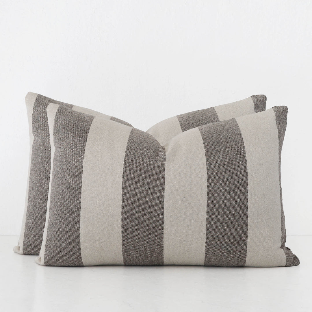 LA ROUVIERE STRIPE CUSHION BUNDLES | NATURAL + MOCHA WIDE STRIPE  |  40X60 V3