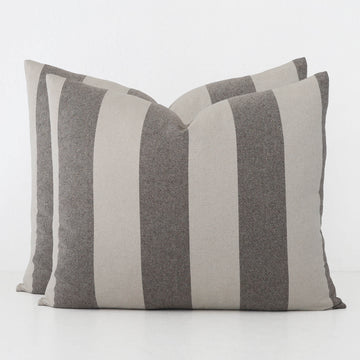 LA ROUVIERE STRIPE CUSHION BUNDLES | NATURAL + MOCHA WIDE STRIPE  |  50X60 V3