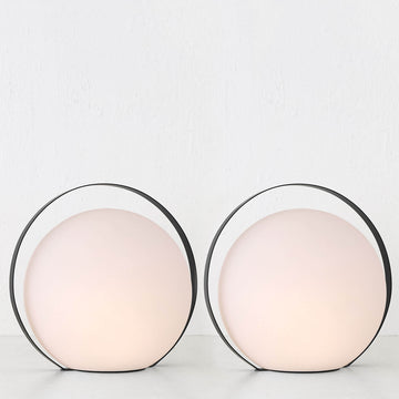 LBD EXCLUSIVE  |  DINESH BALL OUTDOOR LED LAMP BUNDLE X2  |  WHITE + BLACK