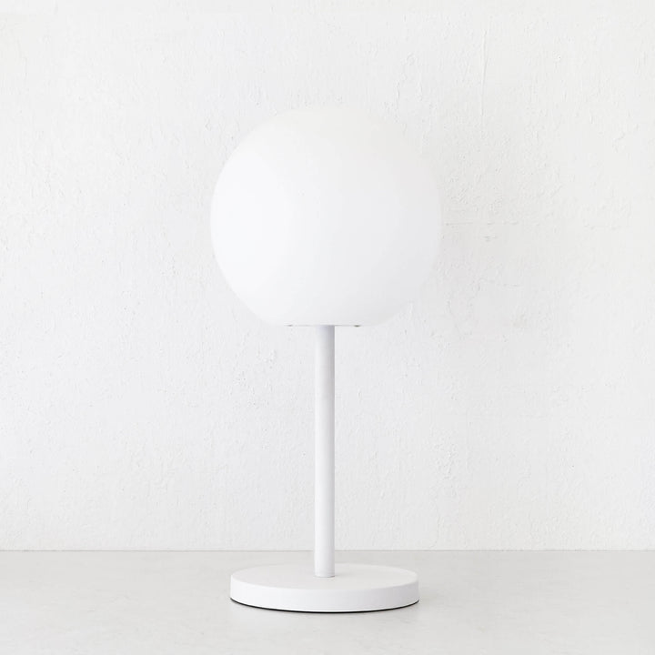 LBD EXCLUSIVE  |  DINESH OUTDOOR LED TABLE LAMP BUNDLE X2  |  WHITE + WHITE