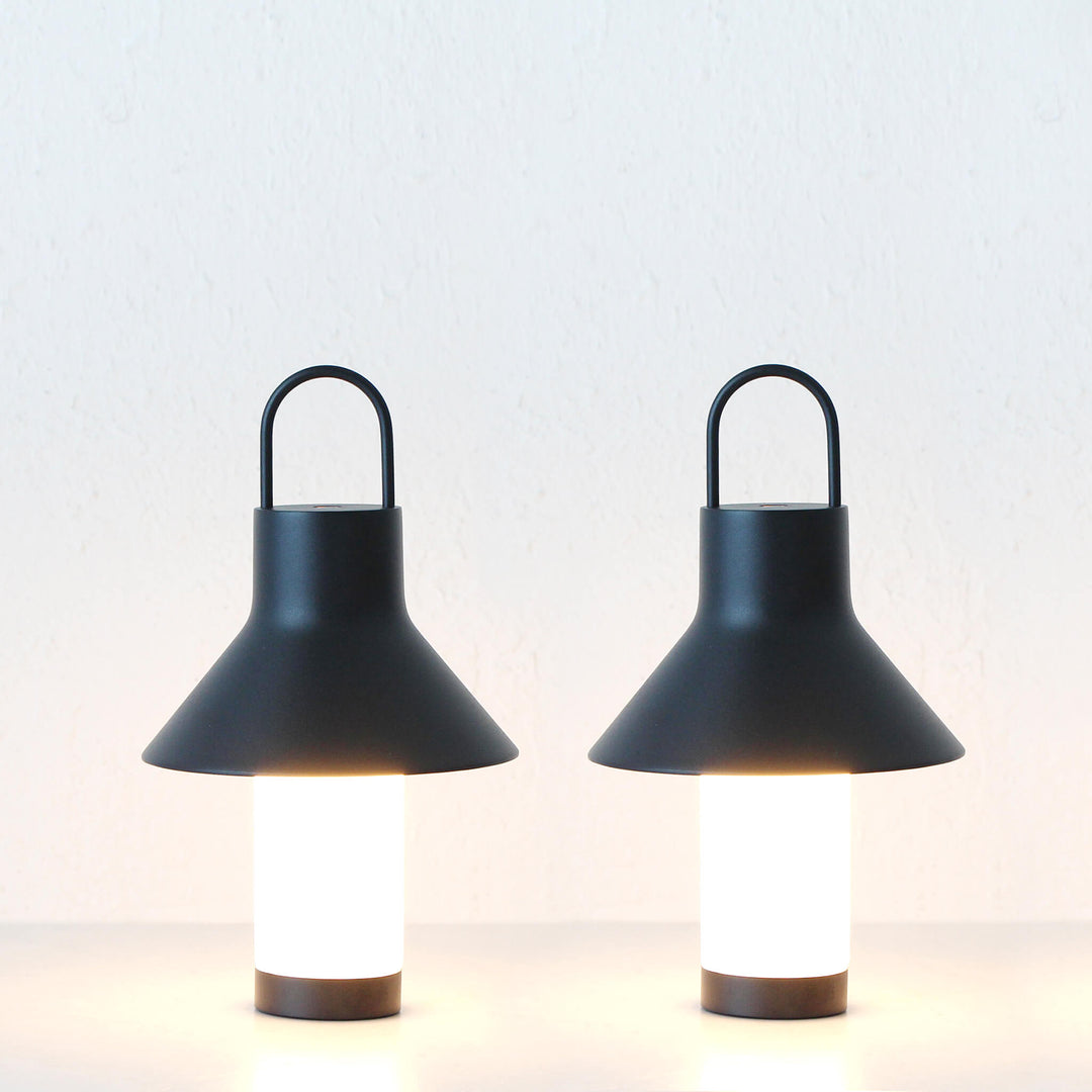 LA CONDETTE RECHARGEABLE INDOOR/OUTDOOR LED LANTERN  |  MATTE BLACK