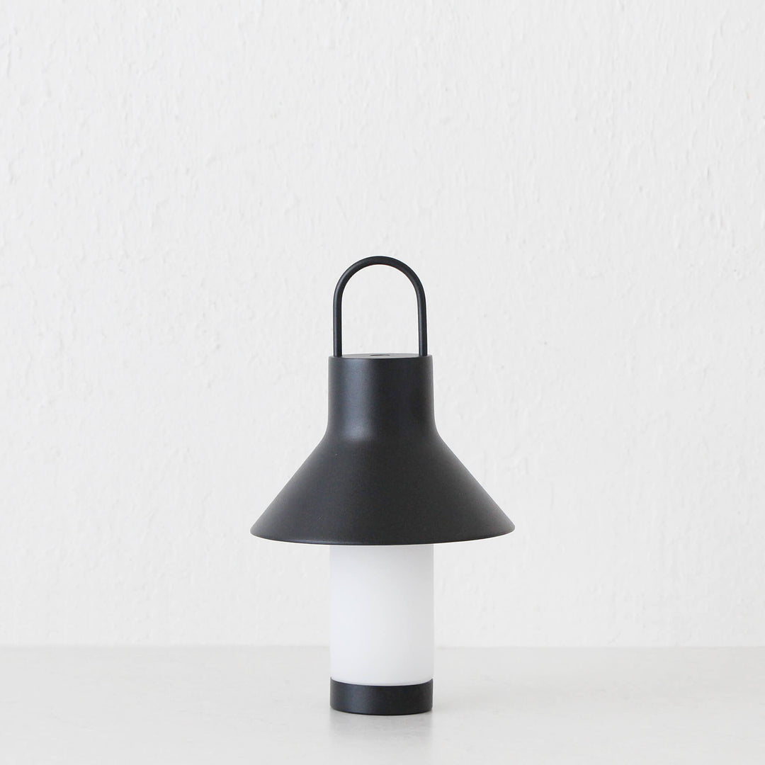 LA CONDETTE RECHARGEABLE INDOOR/OUTDOOR LED LANTERN  |  MATTE BLACK