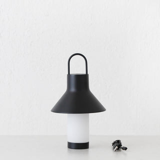 LBD EXCLUSIVE  |  LA CONDETTE RECHARGEABLE INDOOR/OUTDOOR LED LANTERN BUNDLE X2  |  MATTE BLACK