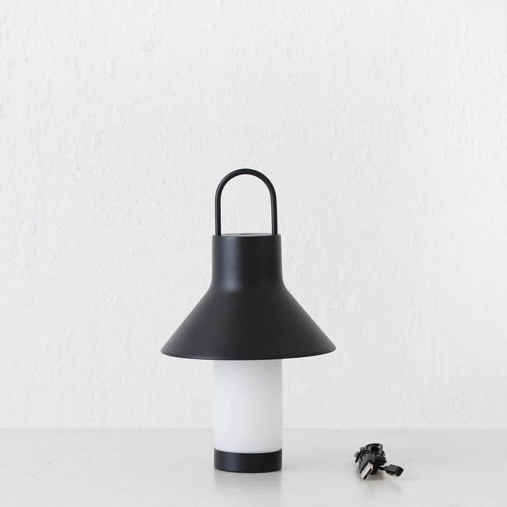 LA CONDETTE RECHARGEABLE INDOOR/OUTDOOR LED LANTERN  |  MATTE BLACK
