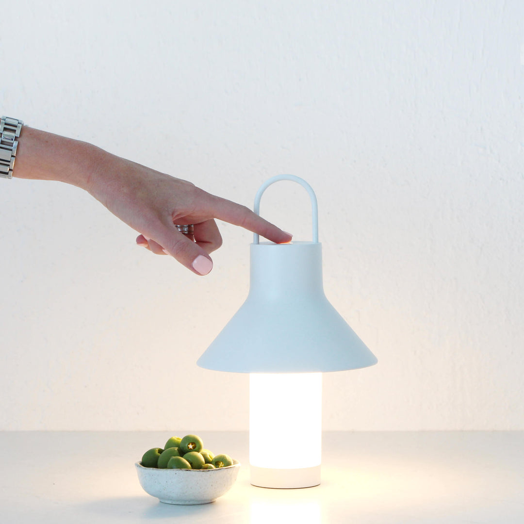 La Condette Rechargeable Indoor/Outdoor Led Lantern  |  Matte White