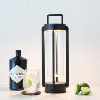 LBD EXCLUSIVE  |  PLAGE TOUQUET RECHARGEABLE INDOOR/OUTDOOR LED LANTERN BUNDLE X2 |  MATTE BLACK