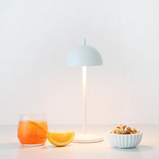 LBD EXCLUSIVE  |  FONTAINES RECHARGEABLE INDOOR/OUTDOOR TABLE LAMP BUNDLE X2 |  MATTE WHITE