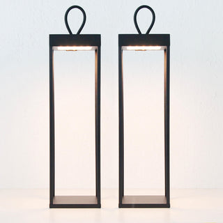 LBD EXCLUSIVE | DUNES DU MONT RECHARGEABLE LED INDOOR/OUTDOOR LANTERN BUNDLE X2 | MATTE BLACK