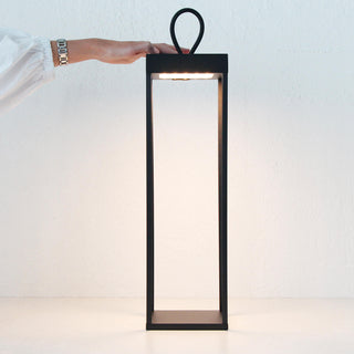 LBD EXCLUSIVE  |  DUNES DU MONT RECHARGEABLE LED INDOOR/OUTDOOR LANTERN BUNDLE X2  |  MATTE BLACK