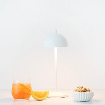 LBD EXCLUSIVE | FONTAINES RECHARGEABLE INDOOR/OUTDOOR TABLE LAMP | MATTE WHITE