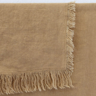 LBD EXCLUSIVE  |  FRENCH LINEN THROW  |  180X140CM  |  AIRY TOBACCO | CLOSEUP