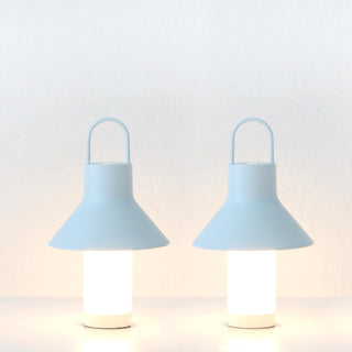 LBD EXCLUSIVE | LA CONDETTE RECHARGEABLE INDOOR/OUTDOOR LED LANTERN BUNDLE X2 | MATTE WHITE