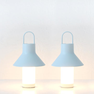 LBD EXCLUSIVE | LA CONDETTE RECHARGEABLE INDOOR/OUTDOOR LED LANTERN BUNDLE X2 | MATTE WHITE