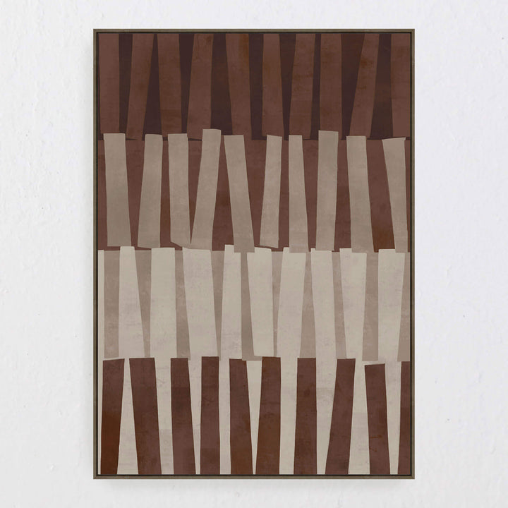 LBD EXCLUSIVE  |  PASSAU FRAMED CANVAS PRINT  |  100X140CM  |  CLAY + SAND + EARTH  |  OAK NATURAL FRAME