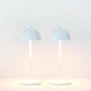 LBD EXCLUSIVE  |  FONTAINES RECHARGEABLE INDOOR/OUTDOOR TABLE LAMP BUNDLE X2 |  MATTE WHITE