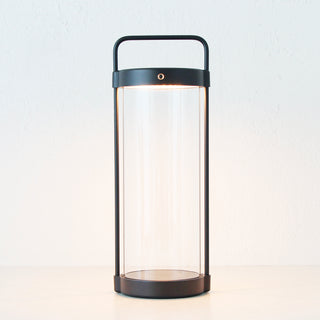 LBD EXCLUSIVE  |  SAINTE FRIEUX RECHARGEABLE INDOOR/OUTDOOR SOLAR LANTERN  |  MATTE BLACK