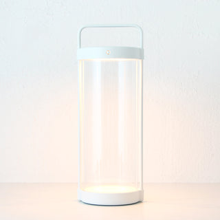 LBD EXCLUSIVE  |  SAINTE FRIEUX RECHARGEABLE INDOOR/OUTDOOR SOLAR LANTERN  |  MATTE WHITE