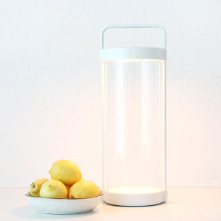 LBD EXCLUSIVE  |  SAINTE FRIEUX RECHARGEABLE INDOOR/OUTDOOR SOLAR LANTERN  |  MATTE WHITE