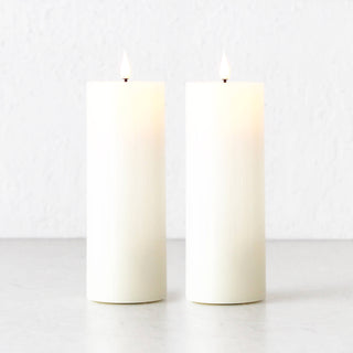 LBD EXCLUSIVE  |  LED FLICKERING FLAMELESS WAX CANDLE + REMOTE  |  IVORY  |  LARGE