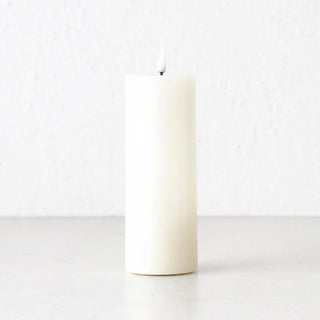 LBD EXCLUSIVE  |  LED FLICKERING FLAMELESS WAX CANDLE + REMOTE  |  IVORY  |  LARGE