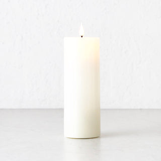 LBD EXCLUSIVE  |  LED FLICKERING FLAMELESS WAX CANDLE + REMOTE BUNDLE X3  |  IVORY