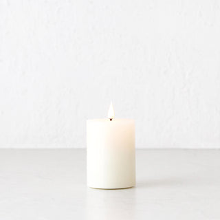 LBD EXCLUSIVE  |  LED FLICKERING FLAMELESS WAX CANDLE + REMOTE BUNDLE X3  |  IVORY