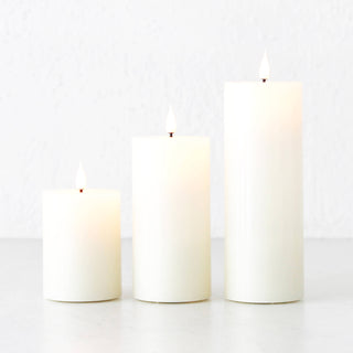 LBD EXCLUSIVE  |  LED FLICKERING FLAMELESS WAX CANDLE + REMOTE  |  IVORY  |  LARGE