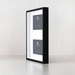 LBD EXCLUSIVE  |  TRENTO BOX PHOTO FRAME  |  2 WINDOW 4X6"  |  BLACK