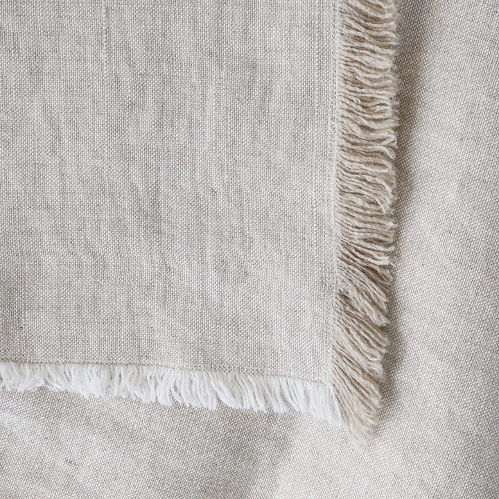 LBD EXCLUSIVE  |  FRENCH LINEN OPEN WEAVE THROW  |  180X140CM  |  NATURAL