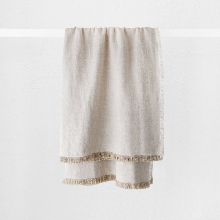 LBD EXCLUSIVE  |  FRENCH LINEN OPEN WEAVE THROW  |  180X140CM  |  NATURAL