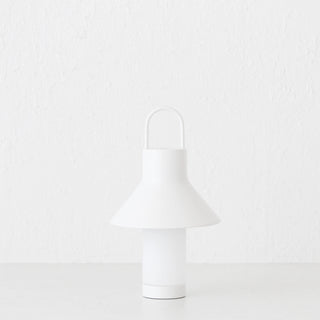 LBD EXCLUSIVE  |  LA CONDETTE RECHARGEABLE INDOOR/OUTDOOR LED LANTERN  |  MATTE WHITE