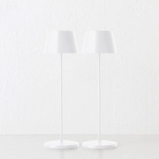 LBD EXCLUSIVE  |  VILLEBOIS RECHARGEABLE INDOOR/OUTDOOR LED TABLE LAMP BUNDLE X2  |  MATTE WHITE
