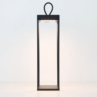 LBD EXCLUSIVE  |  DUNES DU MONT RECHARGEABLE LED INDOOR/OUTDOOR LANTERN  |  MATTE BLACK