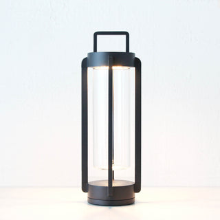 LBD EXCLUSIVE  |  PLAGE TOUQUET RECHARGEABLE INDOOR/OUTDOOR LED LANTERN |  MATTE BLACK