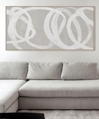LBD EXCLUSIVE  |  BENABARRE FRAMED CANVAS PRINT  |  80X160CM  |  NATURAL + WHITE