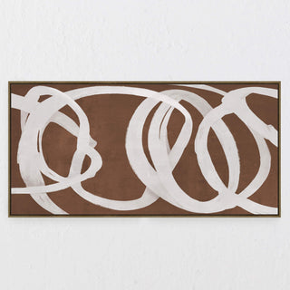 LBD Exclusive  |  Benabarre Framed Canvas Print  |  80x160cm  |  Terra Rust + White