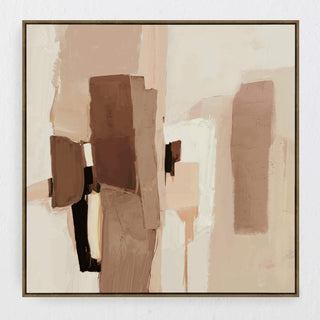 LBD Exclusive  |  Urbino Framed Canvas Print  |  120x120cm  |  Natural Earth + Off White