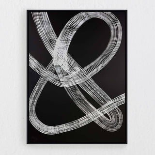 MELTON FRAMED XL CANVAS PRINT  |  120X160CM  |  BLACK NOIR + WHITE