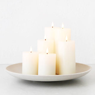 LBD EXCLUSIVE  |  LED FLICKERING FLAMELESS WAX CANDLE | IVORY COLLECTION
