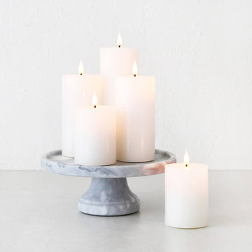 LBD EXCLUSIVE  |  LED FLICKERING FLAMELESS WAX CANDLE + REMOTE BUNDLE X3  |  WHITE