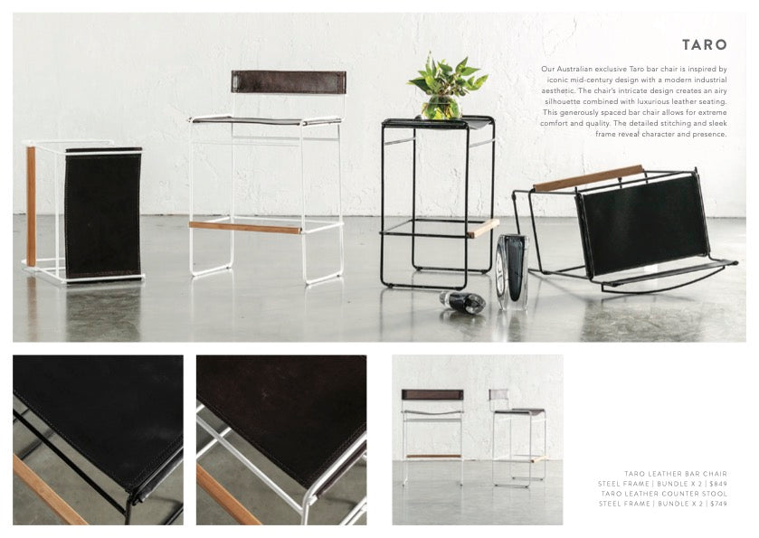 TARO BAR STOOL + BAR CHAIR COLLECTION