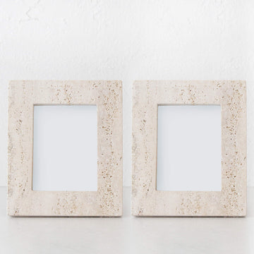 LEN TRAVERTINE PHOTO FRAME BUNDLE X2  |  5X7