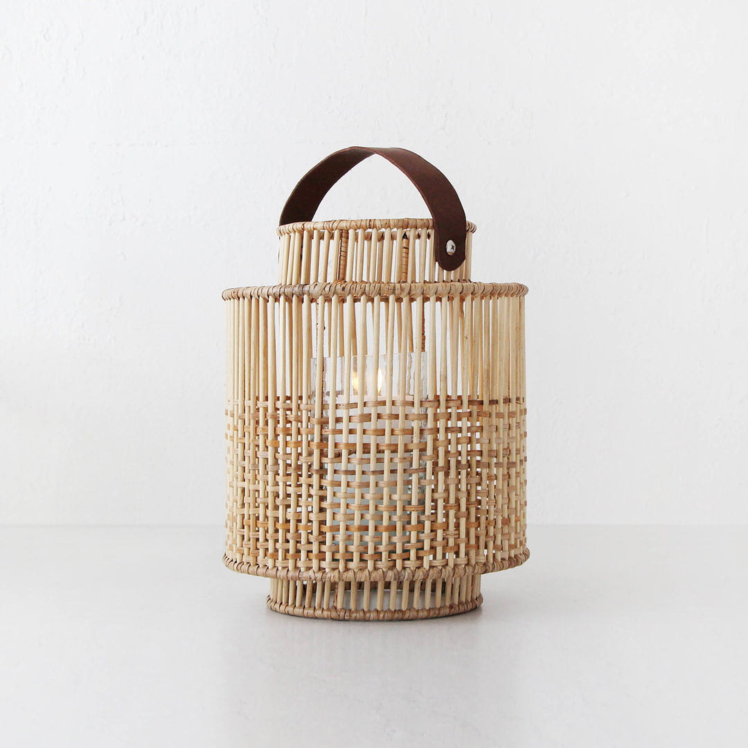 LE PORTIV RATTAN LANTERN BUNDLE X2  |  LARGE + X LARGE  |  NATURAL RATTAN