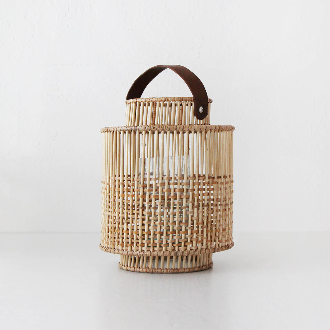 LE PORTIV RATTAN LANTERN BUNDLE X2  |  LARGE + X LARGE  |  NATURAL RATTAN